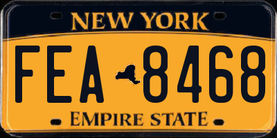 NY license plate FEA8468
