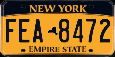 NY license plate FEA8472