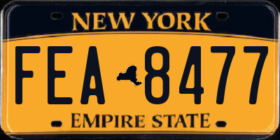 NY license plate FEA8477