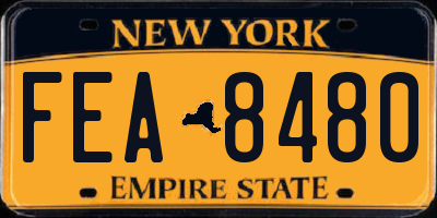 NY license plate FEA8480