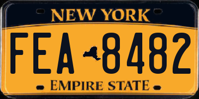 NY license plate FEA8482