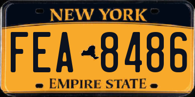 NY license plate FEA8486