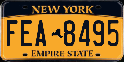 NY license plate FEA8495