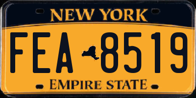 NY license plate FEA8519