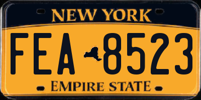 NY license plate FEA8523