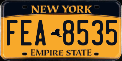 NY license plate FEA8535