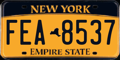 NY license plate FEA8537