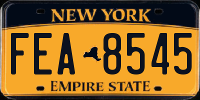 NY license plate FEA8545