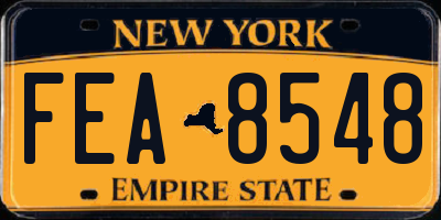 NY license plate FEA8548