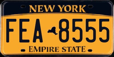 NY license plate FEA8555