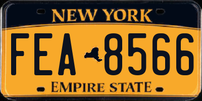 NY license plate FEA8566