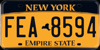 NY license plate FEA8594