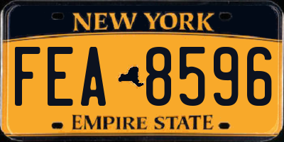NY license plate FEA8596
