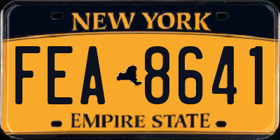 NY license plate FEA8641
