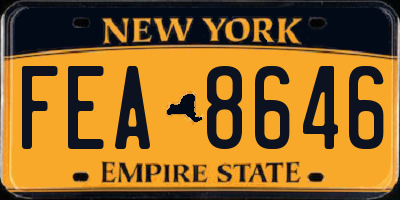 NY license plate FEA8646