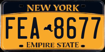 NY license plate FEA8677