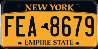 NY license plate FEA8679