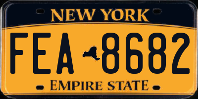 NY license plate FEA8682