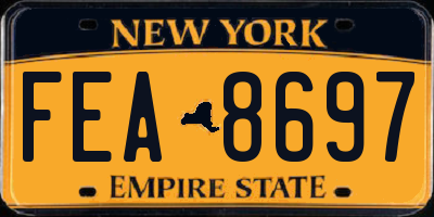 NY license plate FEA8697