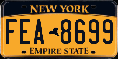 NY license plate FEA8699