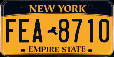 NY license plate FEA8710
