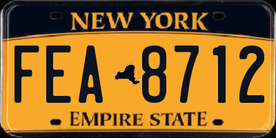 NY license plate FEA8712