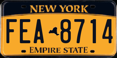 NY license plate FEA8714