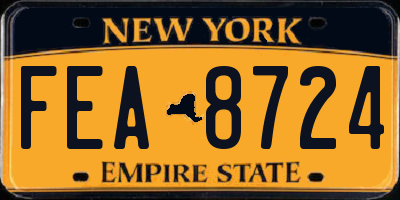 NY license plate FEA8724