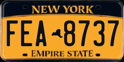 NY license plate FEA8737