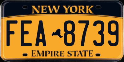 NY license plate FEA8739