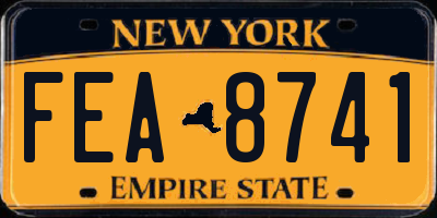 NY license plate FEA8741