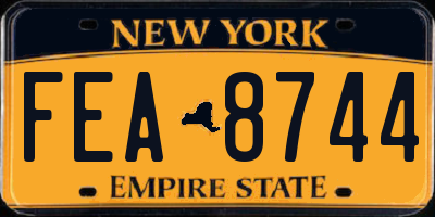 NY license plate FEA8744