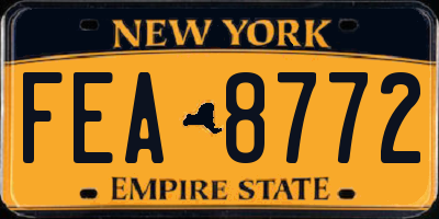 NY license plate FEA8772