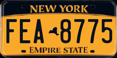 NY license plate FEA8775