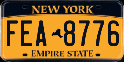 NY license plate FEA8776