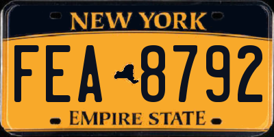 NY license plate FEA8792