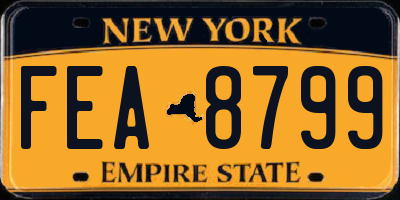 NY license plate FEA8799