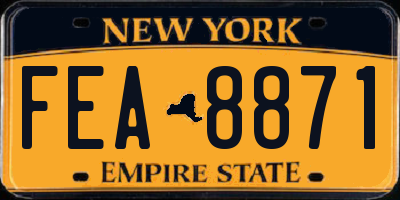 NY license plate FEA8871