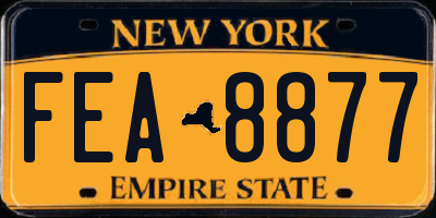 NY license plate FEA8877