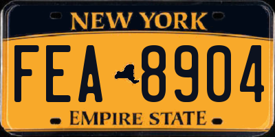 NY license plate FEA8904