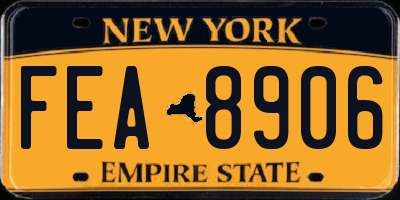 NY license plate FEA8906