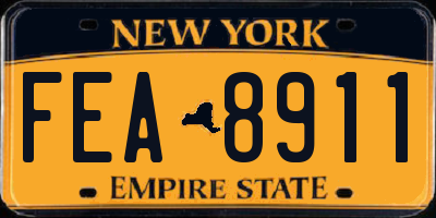NY license plate FEA8911