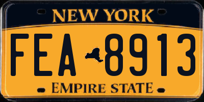 NY license plate FEA8913