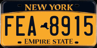 NY license plate FEA8915
