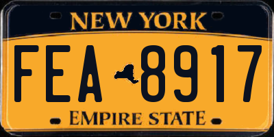 NY license plate FEA8917