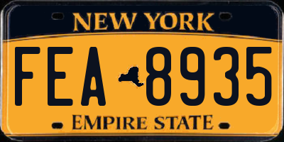 NY license plate FEA8935