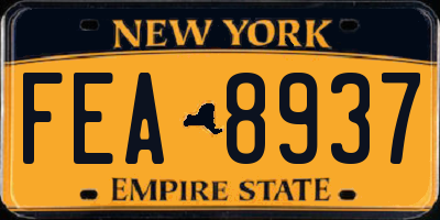 NY license plate FEA8937