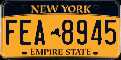 NY license plate FEA8945