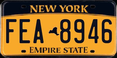 NY license plate FEA8946