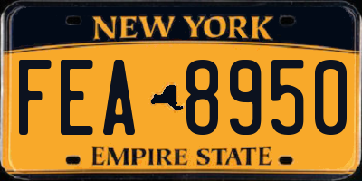 NY license plate FEA8950
